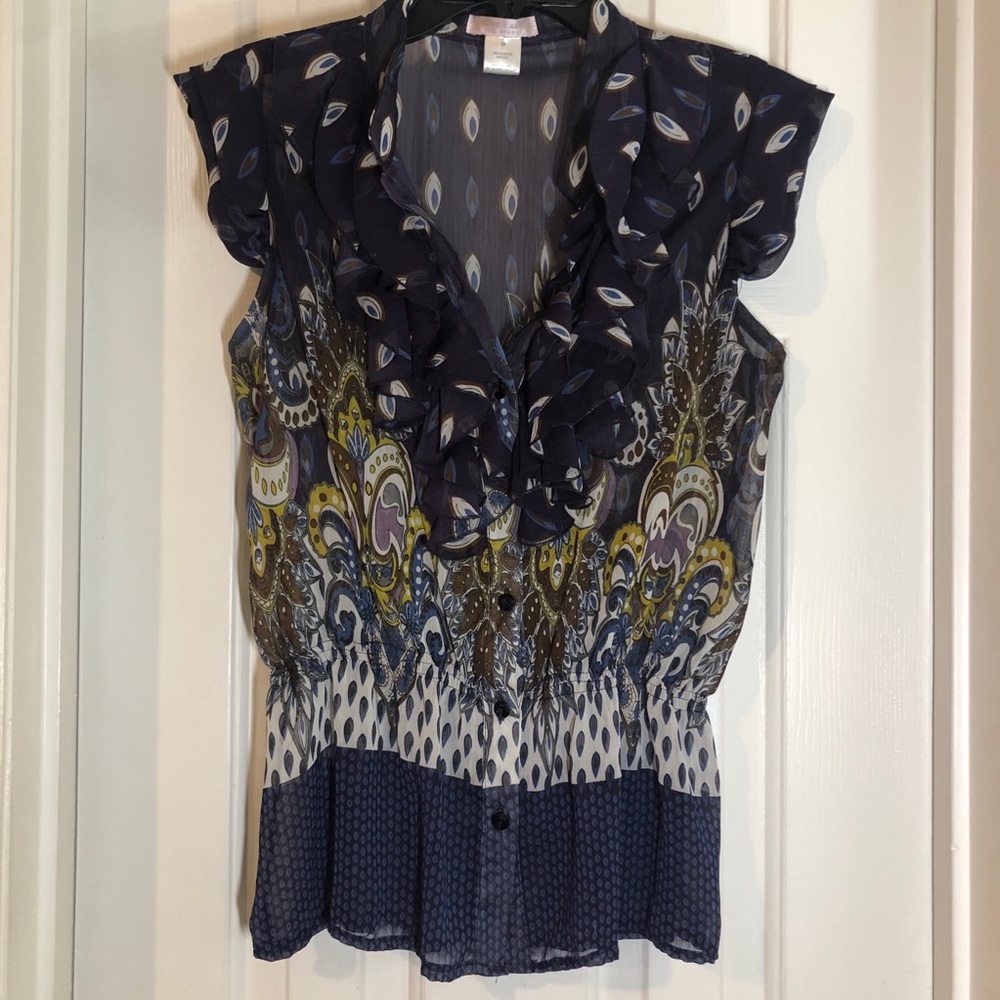 M Romeo & Juliet Sheer Ruffle Blouse - Picture 5 of 8
